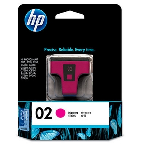 muc in hp 02 magenta ink cartridge c8772wa